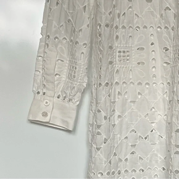 Anthropologie Maeve women’s white lace tunic dress cover-up. - Picture 5 of 8